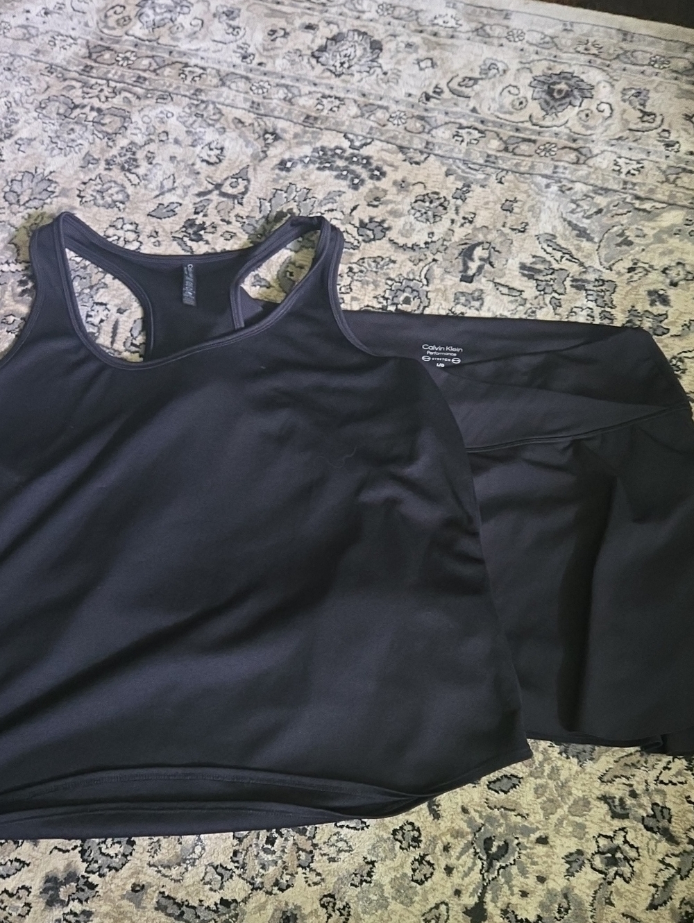2 For 25 Calvin Klein Black Skort And  Racerback Sports Tank